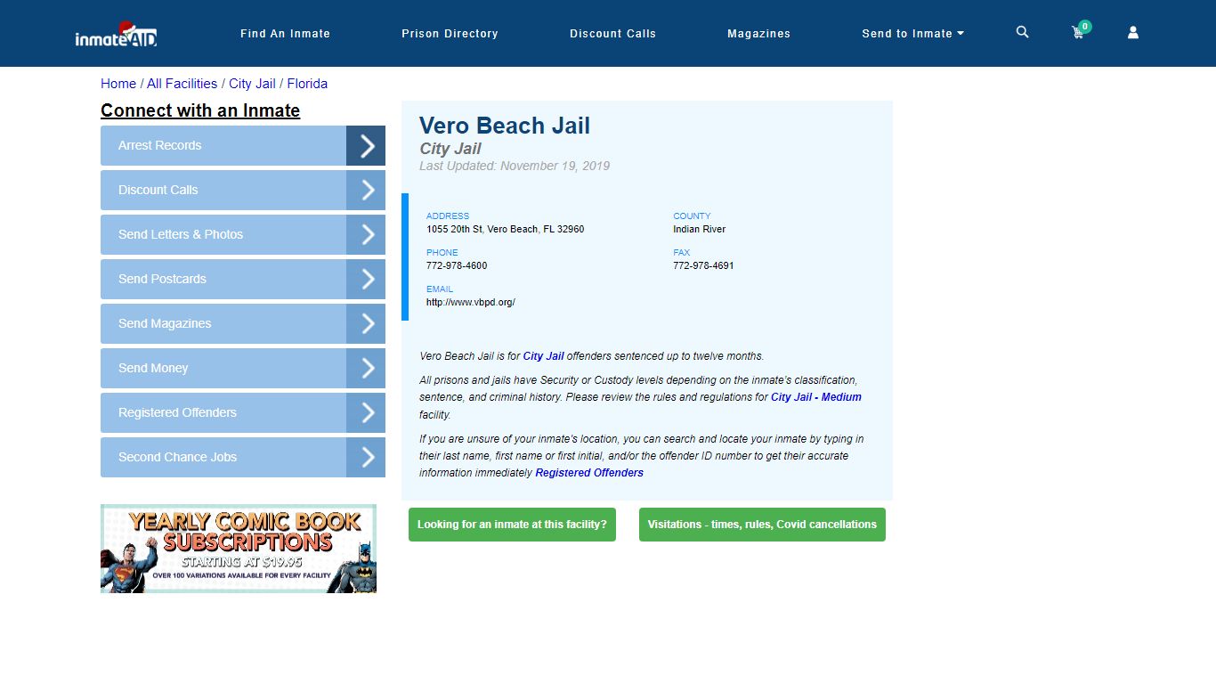 Vero Beach Jail | Inmate Locator