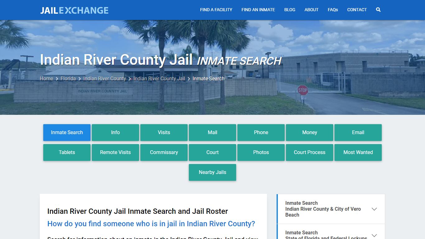 Indian River County Jail Inmate Search - Jail Exchange